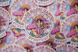 Make Magic Happen Mushroom Sticker