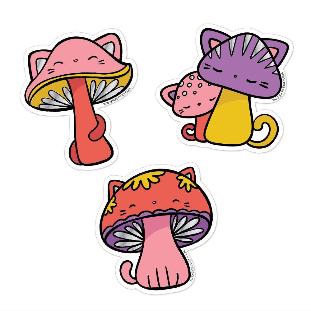 Meowshroom Vinyl Sticker - Pack of 3