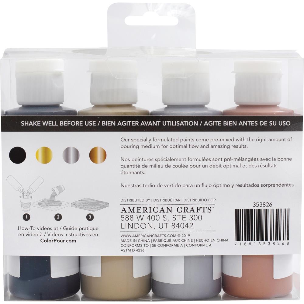 50% OFF- Meteor Shower Color Pour Pre-Mixed Paint Kit 4/Pkg