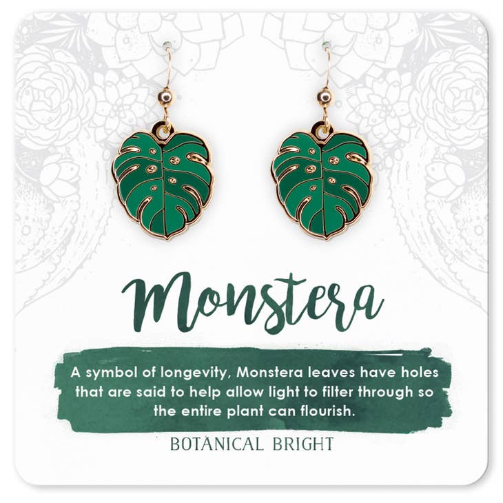 Monstera Dangle Earrings