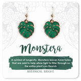 Monstera Dangle Earrings