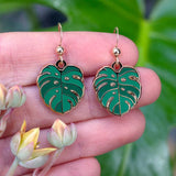 Monstera Dangle Earrings