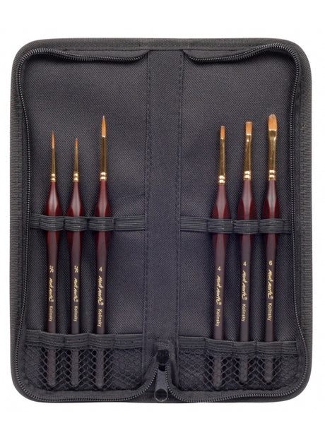 Kolinsky Sable Watercolor Brush Set in Wallet