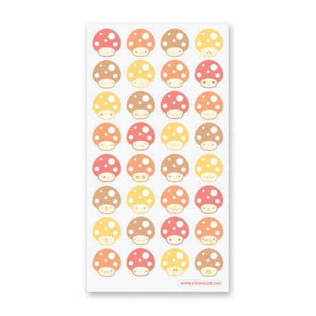 Mushroom Emojis Sticker Sheet