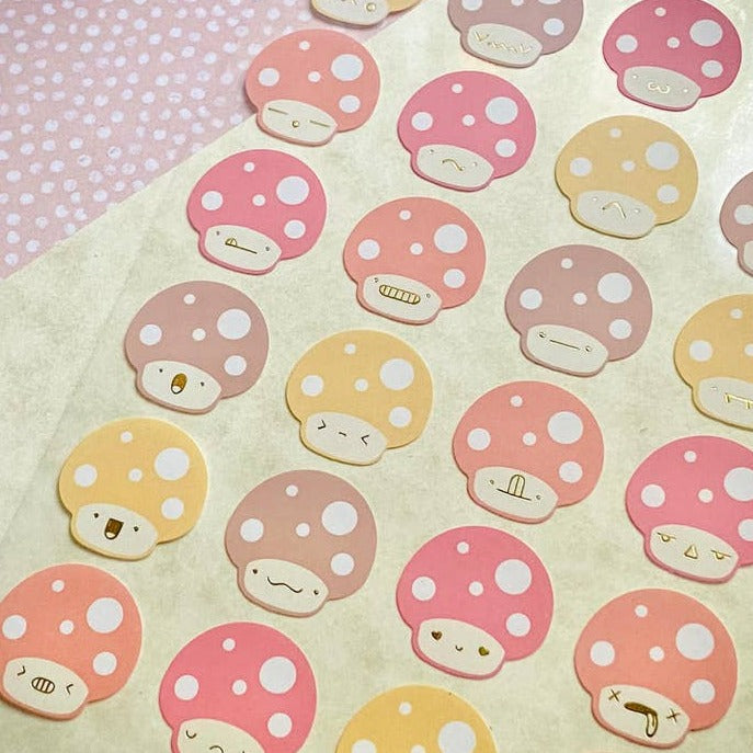 Mushroom Emojis Sticker Sheet