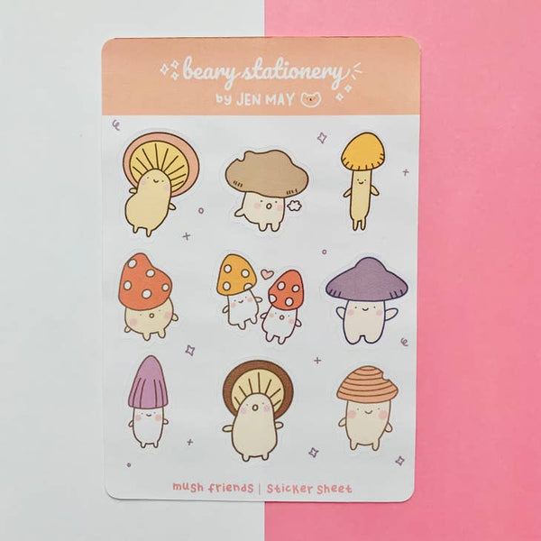 Mushroom Friends Sticker Sheet