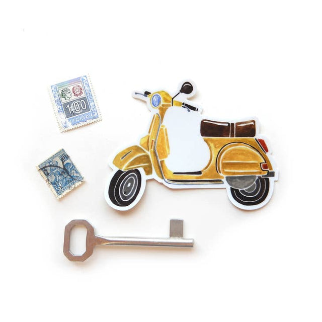 Mustard Yellow Vespa Sticker