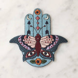 Parche de mariposa Hamsa mística