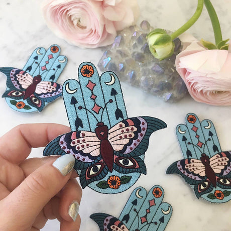 Mystical Hamsa - Butterfly Patch