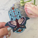 Parche de mariposa Hamsa mística