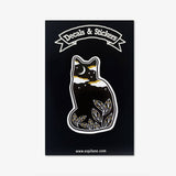 Nature Botanical Black Cat Vinyl Sticker