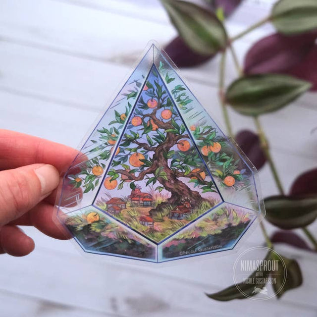 Orange Tree Terrarium Sticker Nimasprout