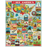 Cavallini & Co See America 1,000 Piece Puzzle