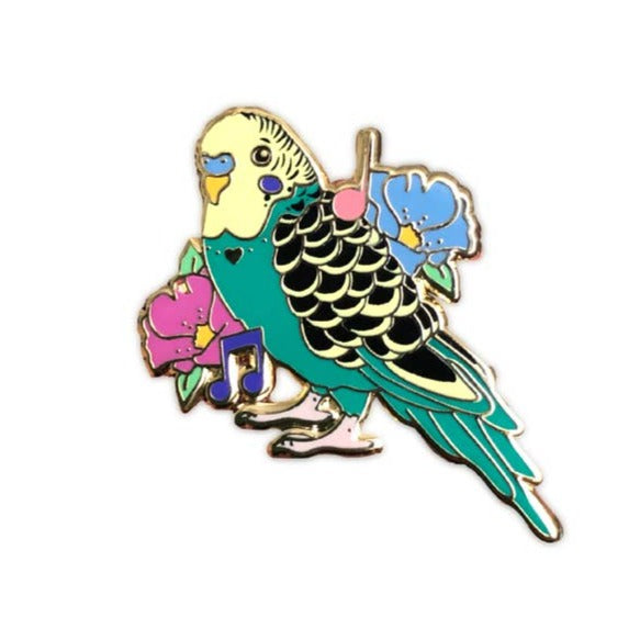 Parakeet Enamel Pin