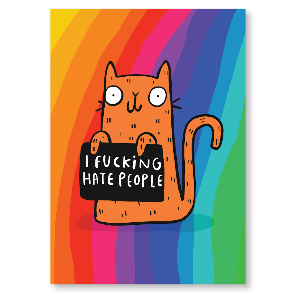 I F Hate People Postcard