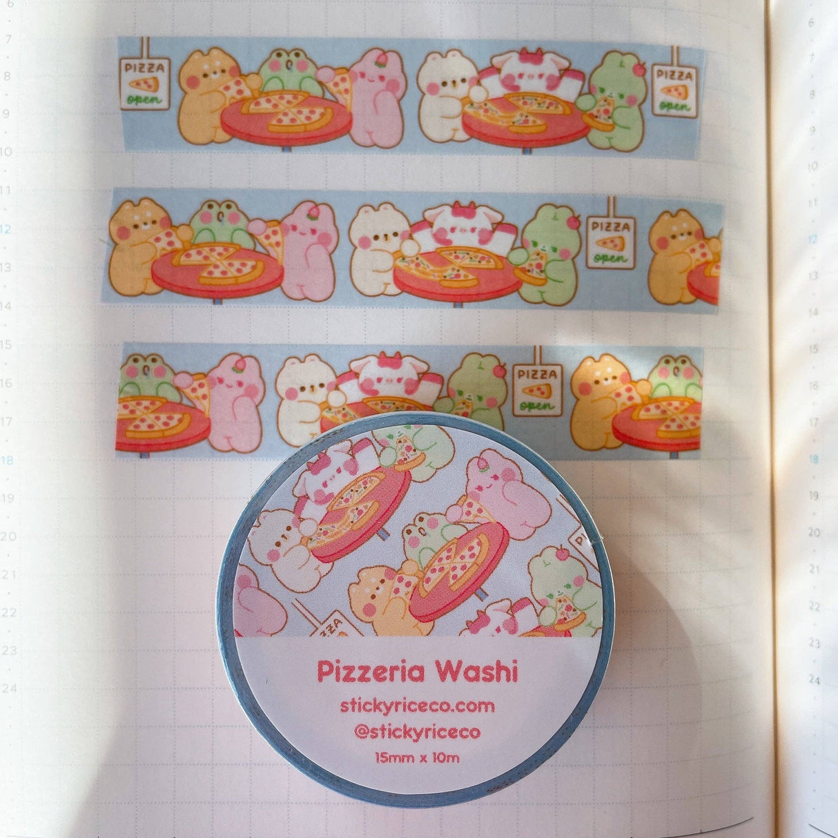 Pizzeria Pizza Cute Characters Shop Washi Tape