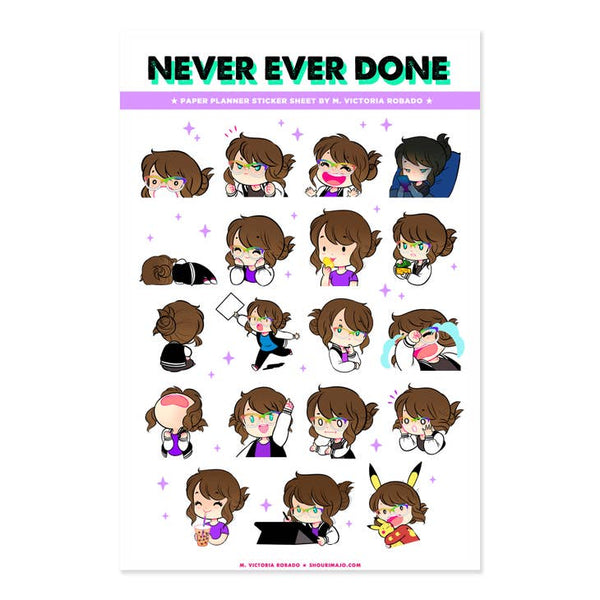 Never Ever Done Girl Planner Sticker Sheet