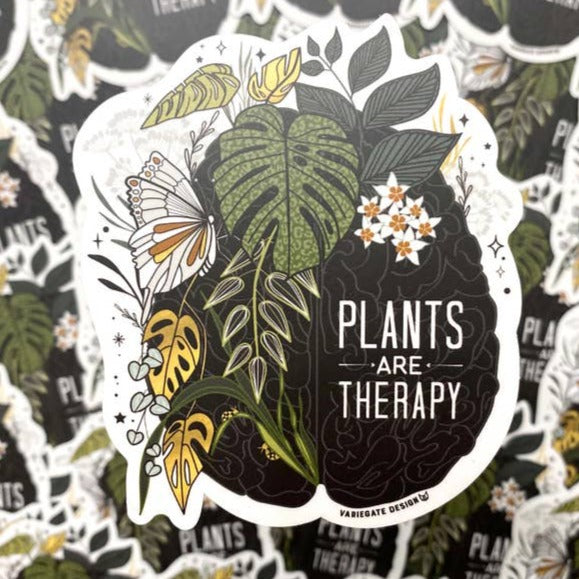 Plants Are Therapy Sticker