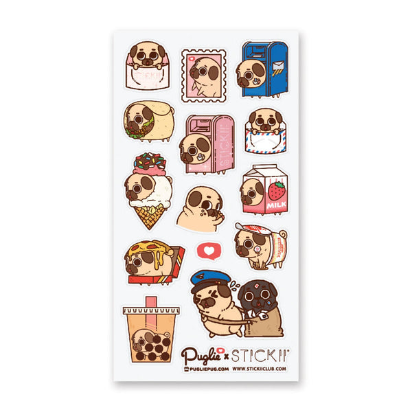 Precious Pugs Sticker Sheet