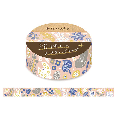 Bird & Flower Foiled Washi Tape