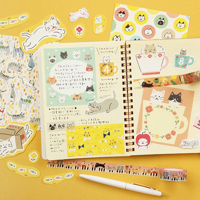 Cat Stationery Washi Tape