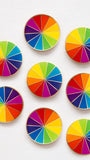 Rainbow Color Wheel Enamel Pin