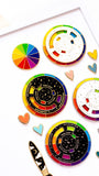 Rainbow Color Wheel Enamel Pin