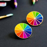 Rainbow Color Wheel Enamel Pin, Artist Gift, Unique Gift