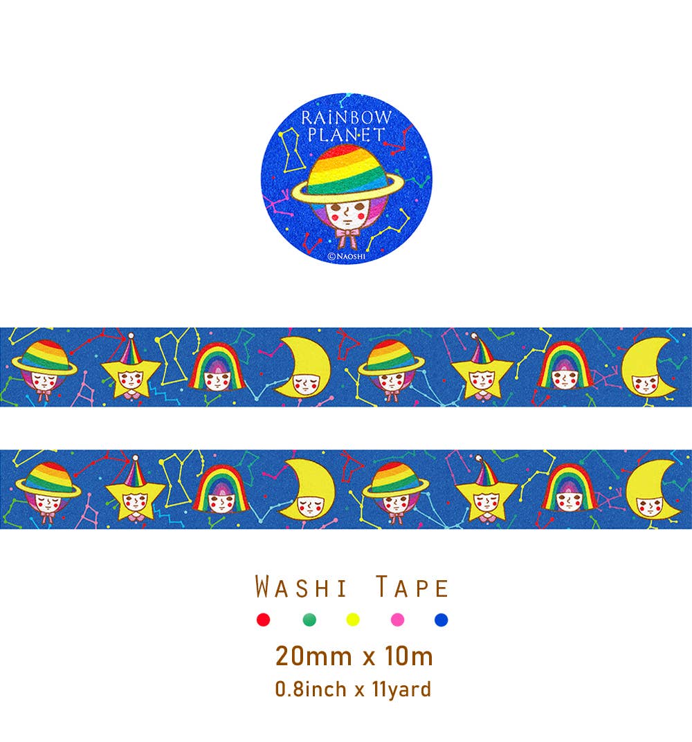 Rainbow Planet Washi Tape Naoshi