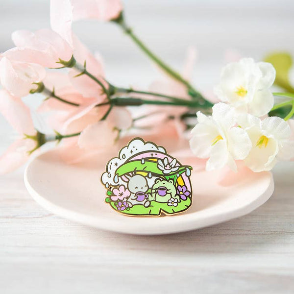 Rainy Day Tea Pin