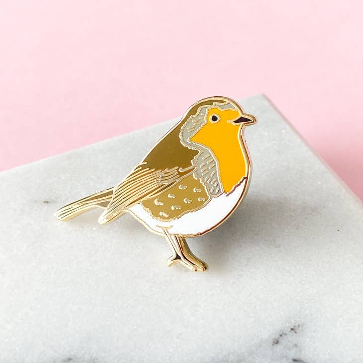 Robin Enamel Pin