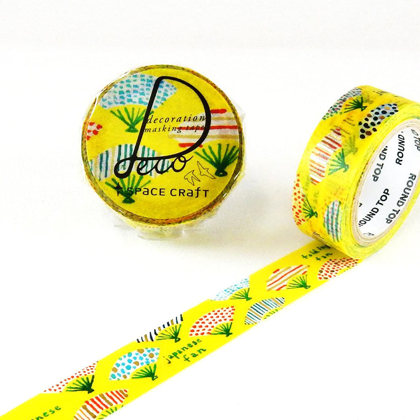 Fan Washi Tape Space Craft Round Top Japanese Masking Tape