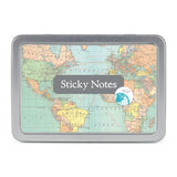 Map Sticky Notes Tin Cavallini & Co. (300 count)