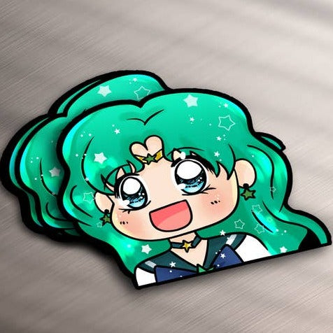 Sailor Neptune Anime Peeker Anime Vinyl Sticker