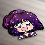 Sailor Saturn Anime Peeker Anime Vinyl Sticker