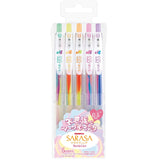 Zebra Sarasa Clip 0.5mm Ballpoint Pen, Marble Color 5 Colors Set