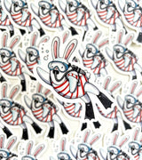 Scuba Diver Bunny Sticker