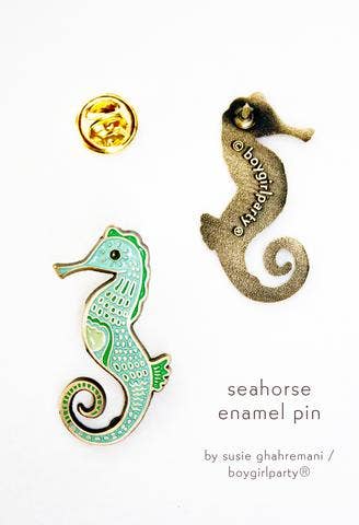 Pin de esmalte de caballito de mar