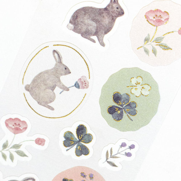 Michikusa Petale Bunny & Clover Sticker