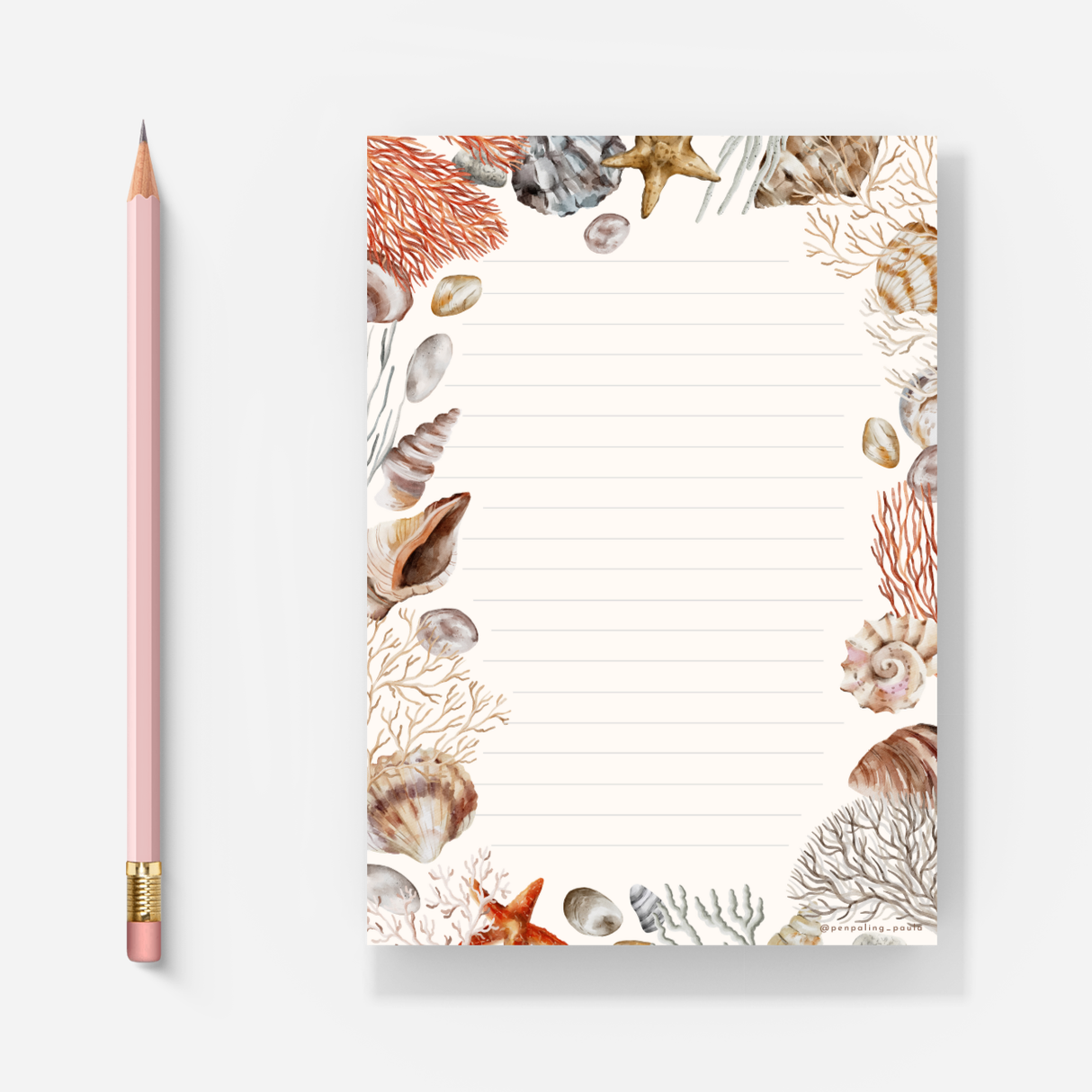 Seashells Letter Pad