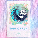 Seaweed Sea Otter Enamel Pin