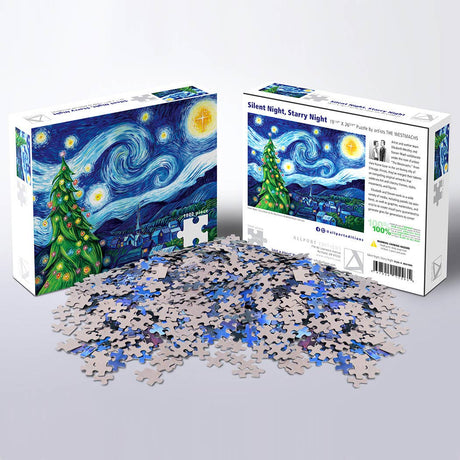 Silent Night Starry Night Van Gogh 1000 Piece Puzzle