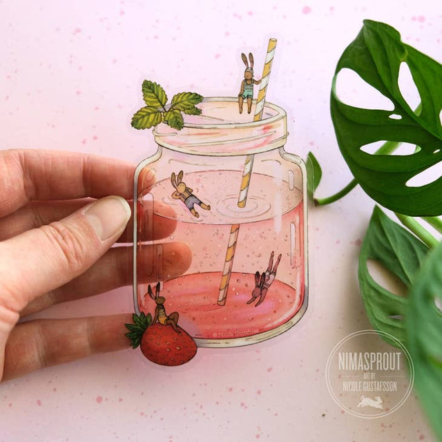 Strawberry Swim Sticker Nimasprout