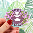 Stress Less Panda Vinyl Sticker