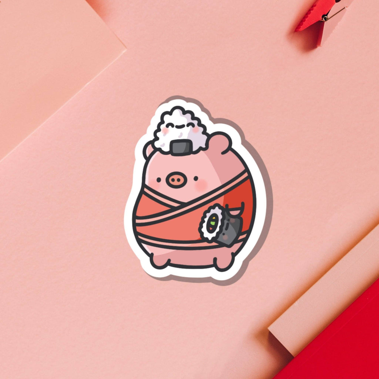 Sushi Pig Vinyl Sticker