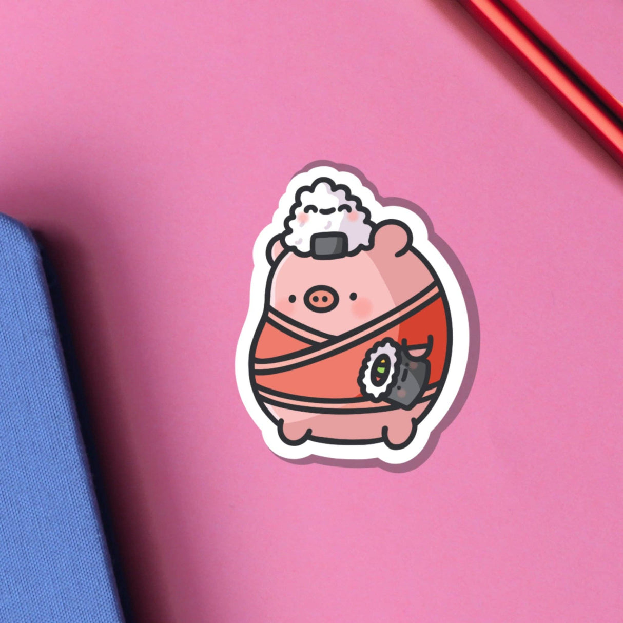 Sushi Pig Vinyl Sticker