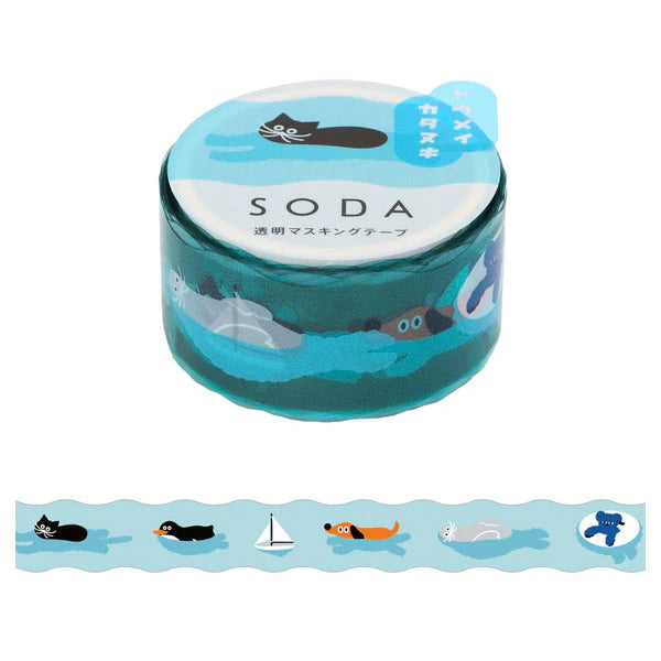 Cinta adhesiva transparente para natación Soda 