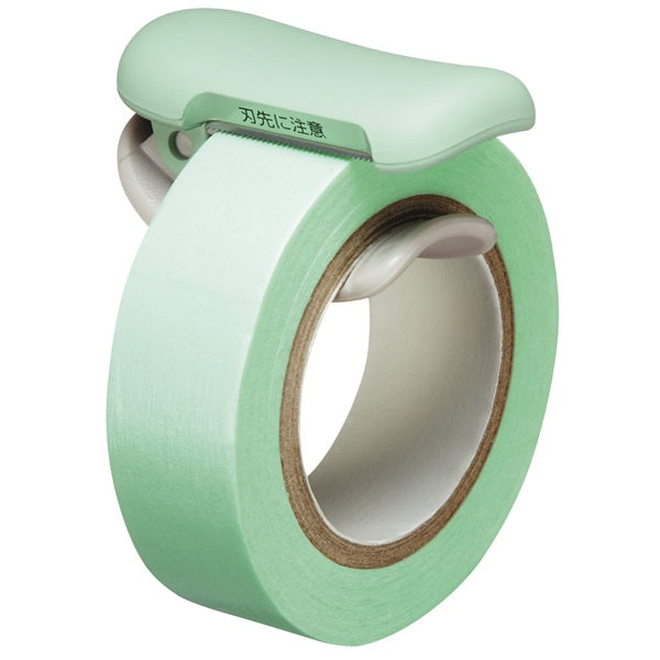 Cortador de cinta washi verde pastel Kokuyo Karu Cut (para 10-15 mm)