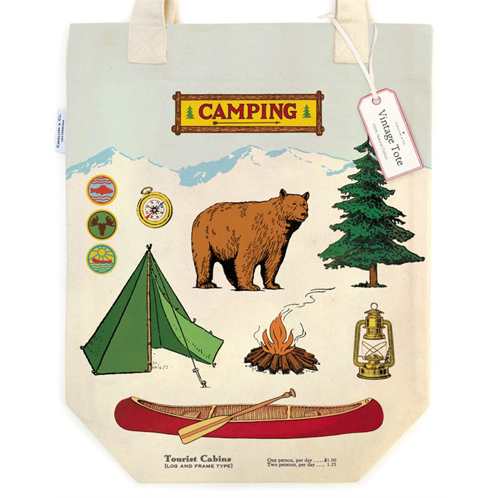 Cavallini & Co Vintage Inspired Camping Tote Bag