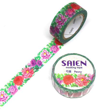 Peony Washi Tape SAIEN